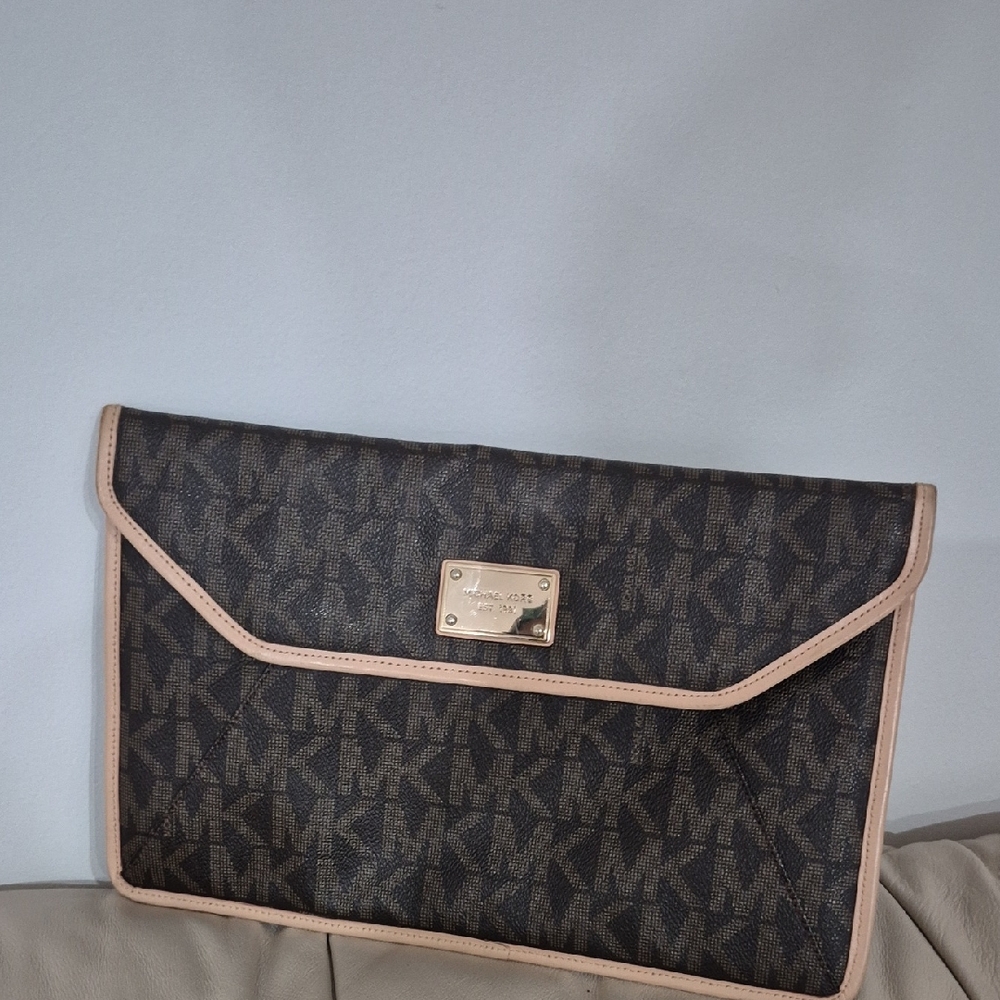 Michael Kors Signature Brown and Tan Laptop Bag